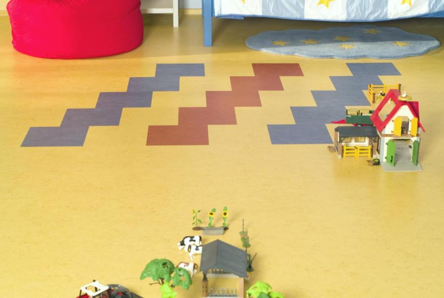 LinoColor Klickbodenbelag, Farbe Sahara mit Muster 